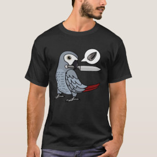 Camiseta Knife Parrot Quer Sementes Na Cinza Africana