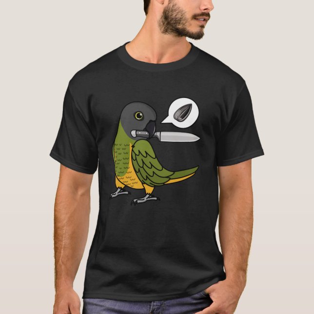 Camiseta Knife Parrot Quer Sementes No Cenário Senegal (Frente)