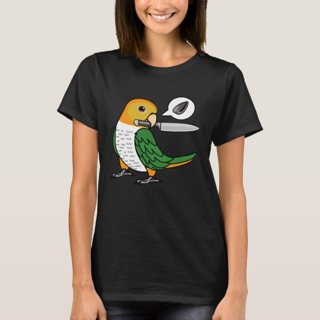 Camiseta Knife Parrot Wants Seeds I White bellied Caique (Frente)