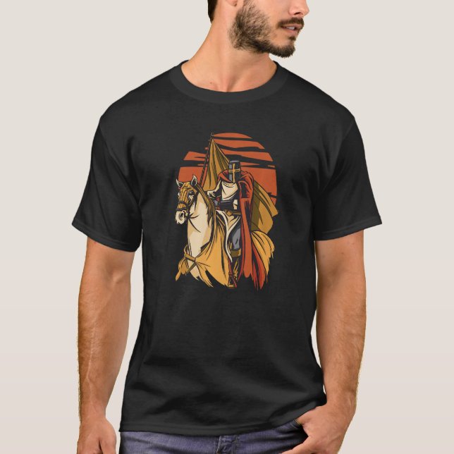 Camiseta Knight On Horse Medieval Renaissance Fair Premium (Frente)