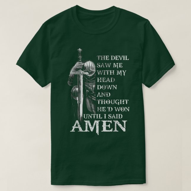 Camiseta Knight Templar Christian Warrior Of God Devil I Sa (Frente do Design)