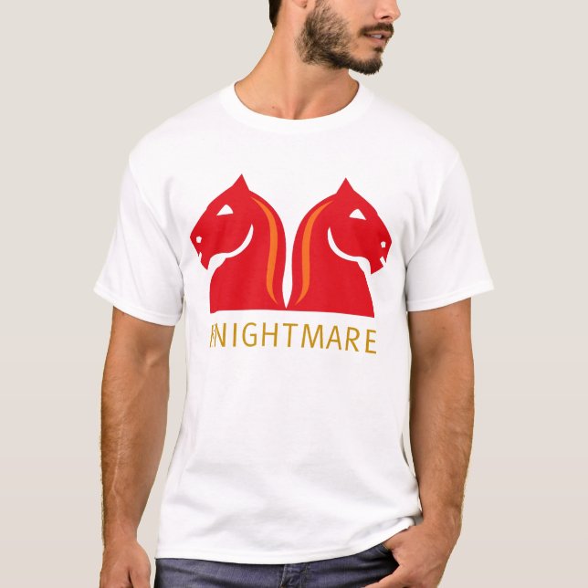 Camiseta knightmare no vermelho (Frente)