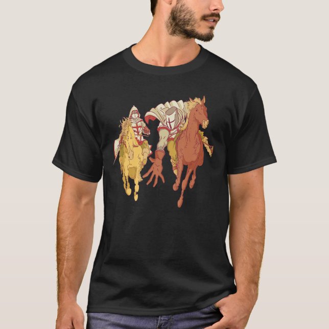 Camiseta Knights and Horses - Medieval Crusader Renaissance (Frente)