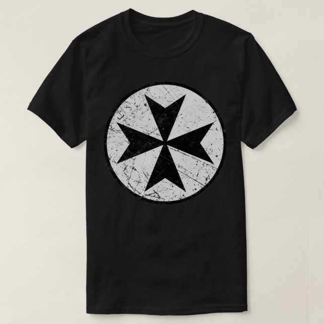 Camiseta Knights Hospitaller Order Cross (Frente do Design)