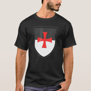 Camiseta Knights Templar Shield Cross Cruzes Cristo Warri