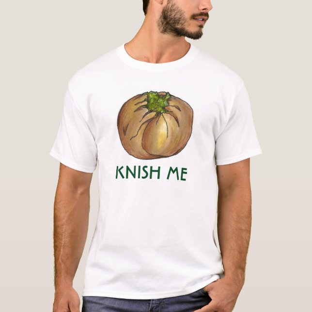 Camiseta Knish (Beijo) Me Spinach Knish Deli Comida Tee (Frente)