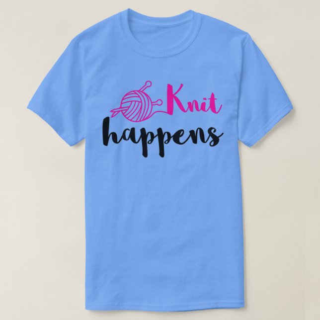 Camiseta Knit Acontece, tricô - 1 (Frente do Design)