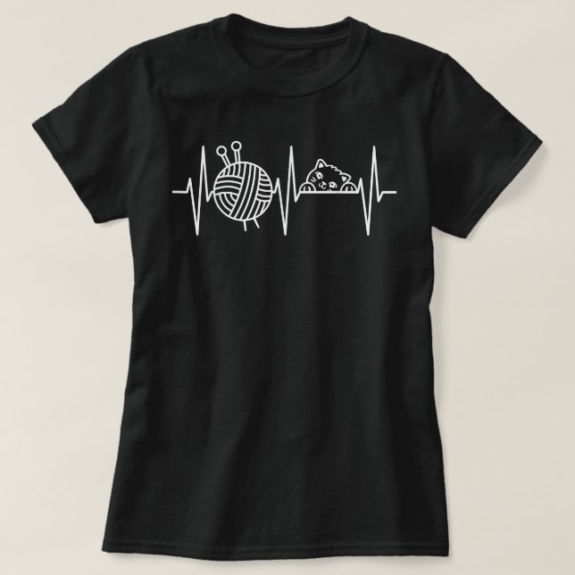 Camiseta Knit Crochet Knitter Gift Crocheting Sheep Knittin (Frente do Design)