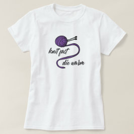 Camiseta Knit Roxo Rápido, T-Shirt Quente