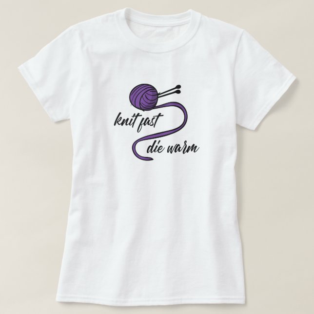 Camiseta Knit Roxo Rápido, T-Shirt Quente (Frente do Design)