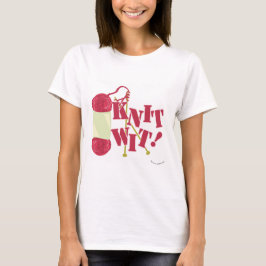 Camiseta Knit Wit Funny Knitter Hobby Cartoon Design