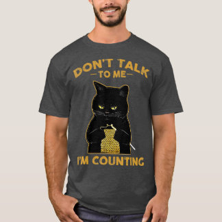 Camiseta Knits De Gato Engraçados Não Fale Comigo Eu Estou