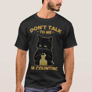Camiseta Knits De Gato Preto Não Falam Im Contando Knit Cro