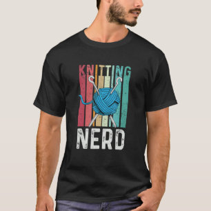 Camiseta Knitter do tricô do Nerd tricotador Montagem com m