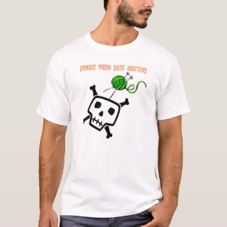 Camiseta Knitters da data do baile de formatura do zombi