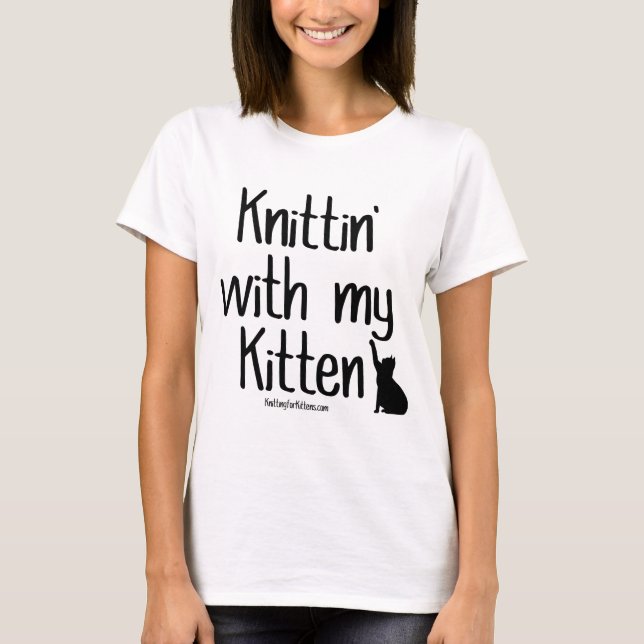 Camiseta Knittin com meu gatinho (Frente)