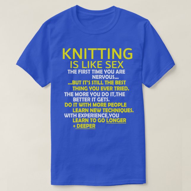 Camiseta Knitting Knit Crochet Yarn  (Frente do Design)