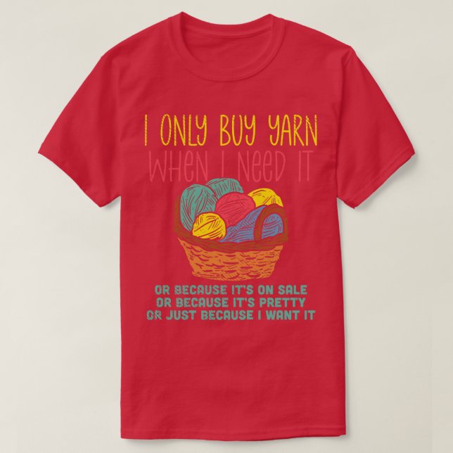 Camiseta Knitting Knitting Basket 3 (Frente do Design)