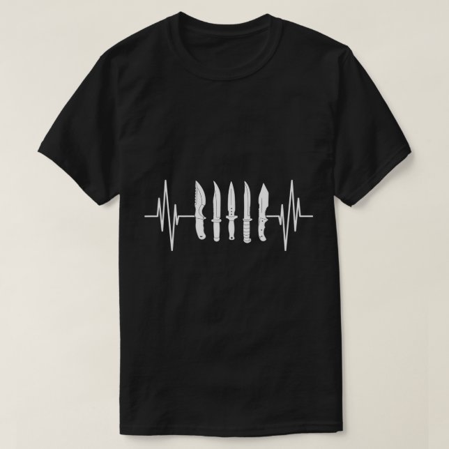 Camiseta Knives Heartbeat Knife Collector T-Shirt (Frente do Design)