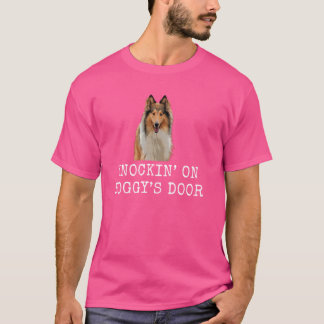 Camiseta Knockinu2019 No Doggyu2019S Door Funny Dog Pai e