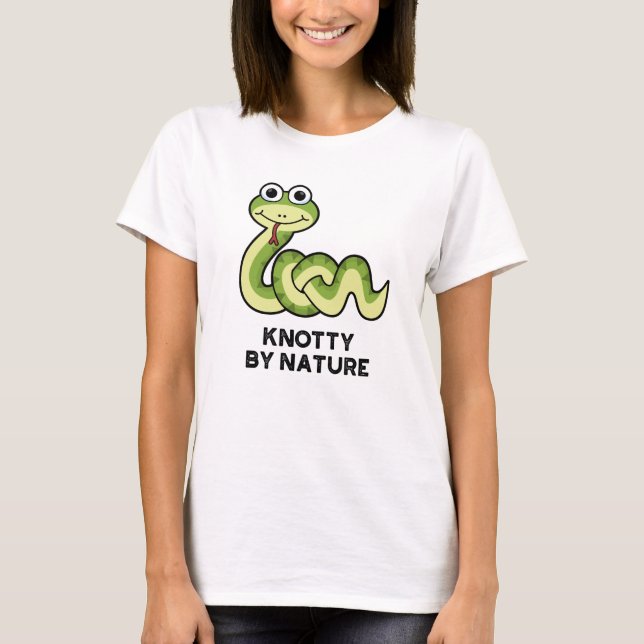Camiseta Knotty Por Nature Engraçado Cobra Pun (Frente)