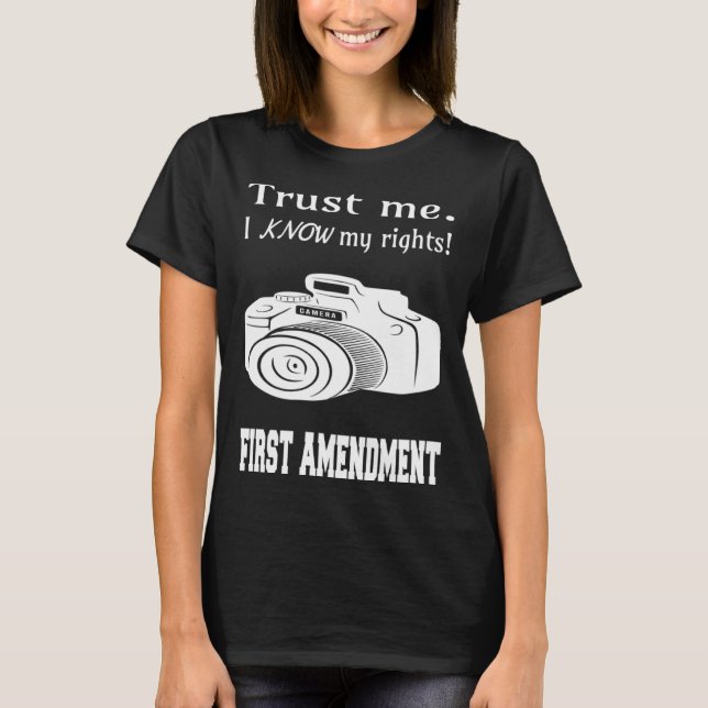 Camiseta Know your rights First Amendment Camera (Frente)