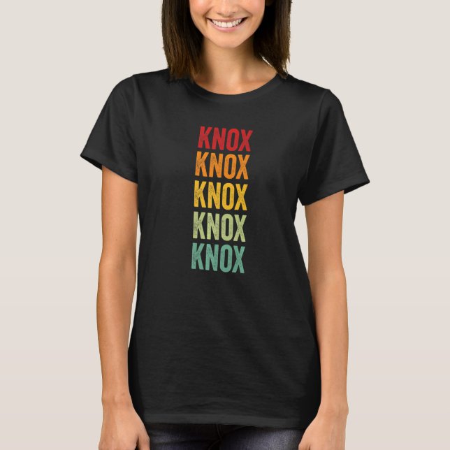 Camiseta Knox County Texas Rainbow Text (Frente)