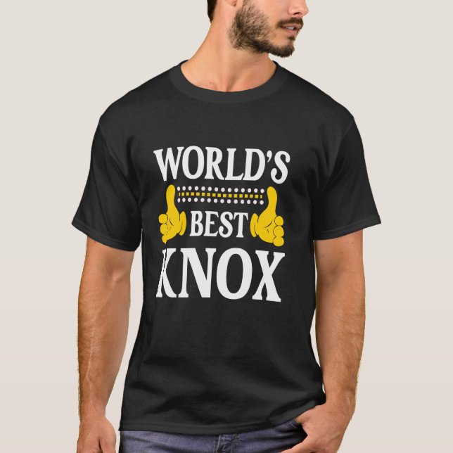 Camiseta Knox Surname Funny Team Family Sobrenome Mundo B (Frente)