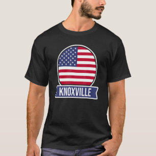 Camiseta KNOXVILLE EUA nome de local americano US flag desi