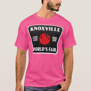 Camiseta Knoxville Worlds Fair Retro Crachá Black 1982