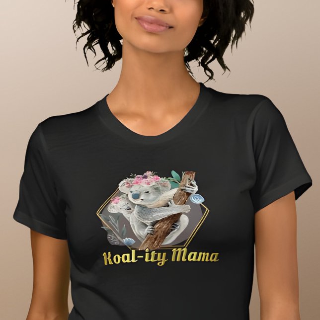 Camiseta Koal-ity Mama Cute Koala & Baby Bear (Criador carregado)