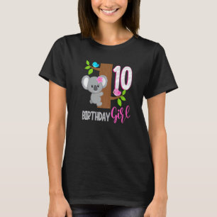 Camiseta Koala, 10 anos, Aniversário Koalafied Girl 10th Bi