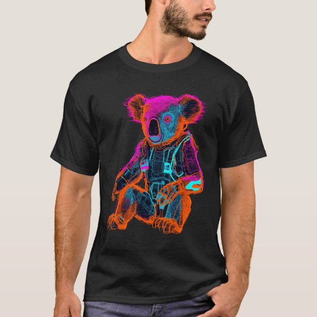 Camiseta Koala Artwork - Animal Motif Art Koala (Frente)
