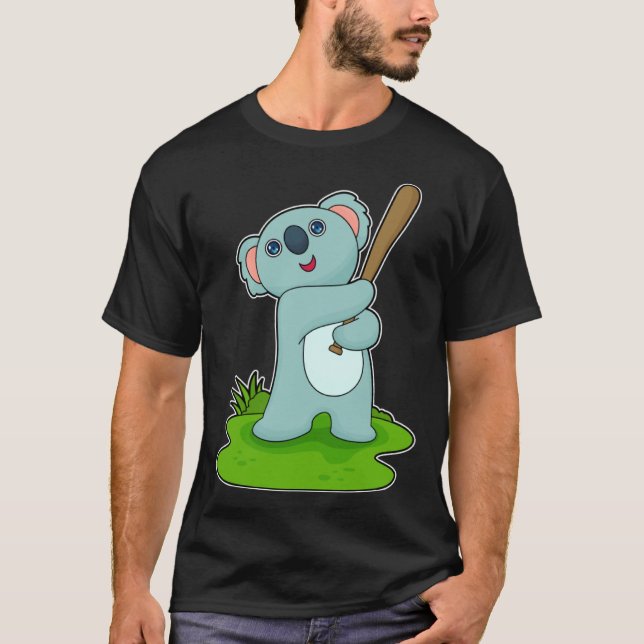 Camiseta Koala Baseball Baseball bat Sports (Frente)