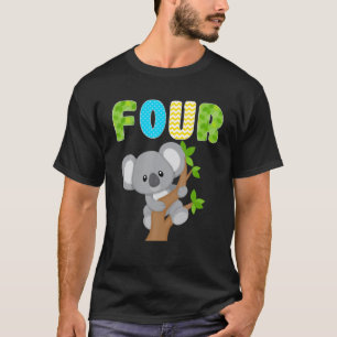 Camiseta Koala Bear 4º Aniversário De 4 Anos Menino Ko