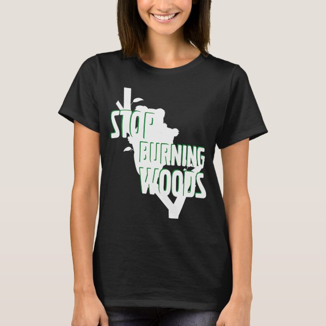 Camiseta Koala Bear e Koala urrem bebê para parar de queima (Frente)