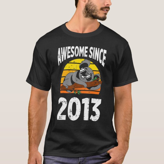Camiseta Koala Bear Incrível Desde 2013 9º Aniversário 9 An (Frente)