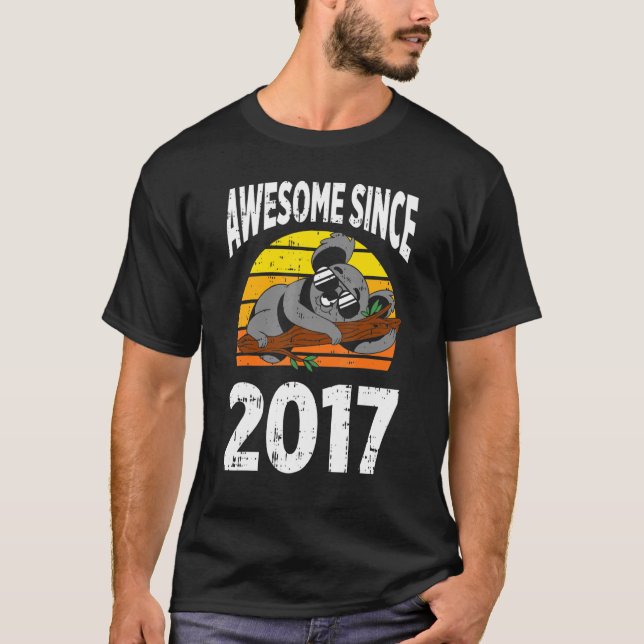 Camiseta Koala Bear Incrível Desde Aniversário De 5 De 2017 (Frente)
