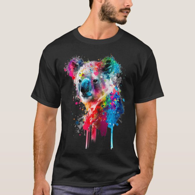 Camiseta Koala Bear Paint Splatter (Frente)