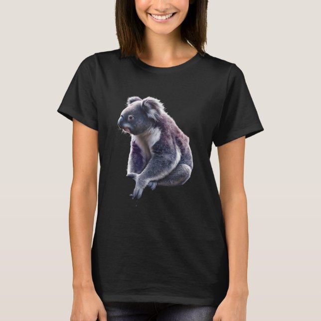 Camiseta Koala Bear Portrait Artwork Wildlife Tropical Anim (Frente)