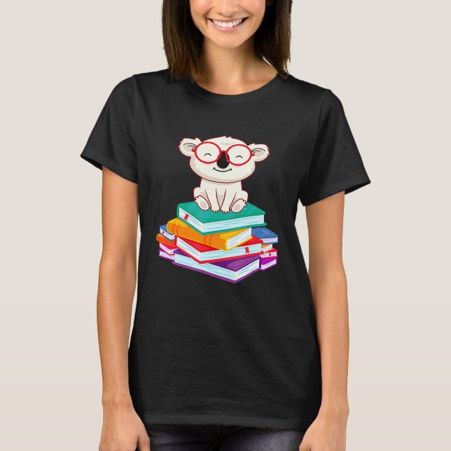 Camiseta Koala Bear Reading Books Bookworm  Koala (Frente)