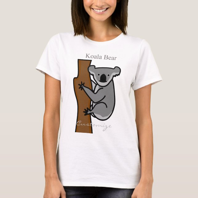 Camiseta Koala Bear Subindo Árvore Troço_Cove (Frente)