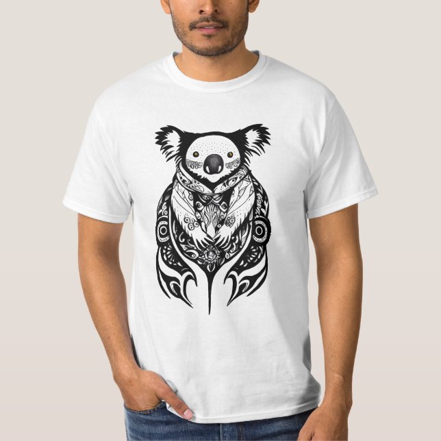 Camiseta Koala Bear Wild Animal Nature Ilustração Arte (Frente)