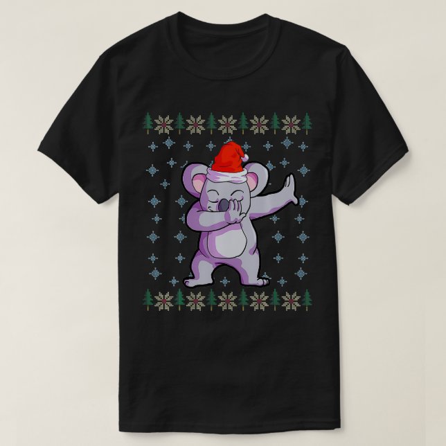 Camiseta Koala Christmas  Boys Santa Hat Koala Lover Gift  (Frente do Design)