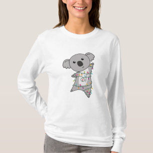 Camiseta Koala Christmas Fairy Lights Cuja Boca É