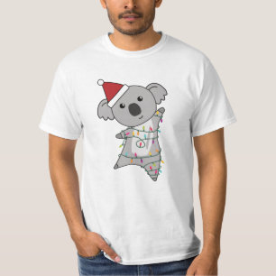 Camiseta Koala Christmas Fairy Lights Cuja Boca É