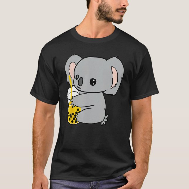 Camiseta Koala com Boba Bubble Tea Lover Kids presentes (Frente)