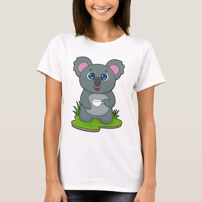 Camiseta Koala com café (Frente)