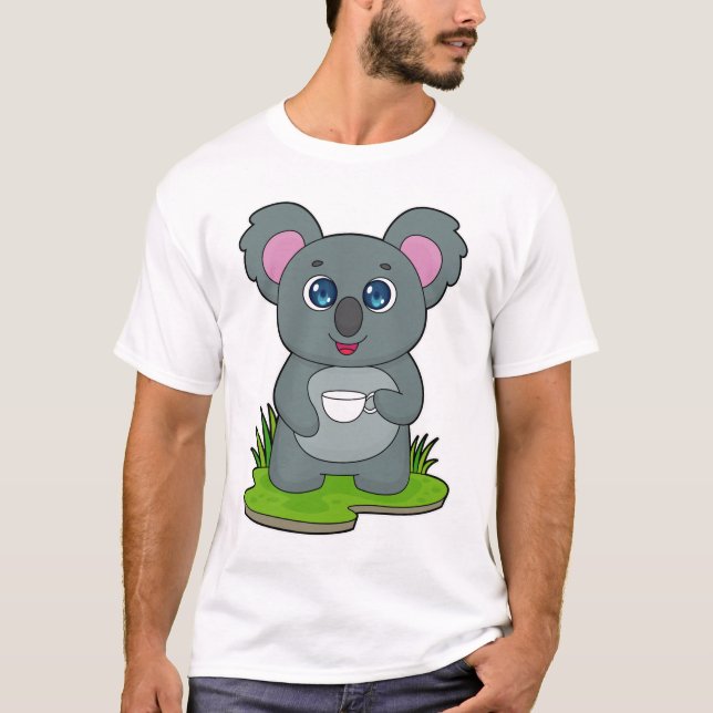 Camiseta Koala com café (Frente)