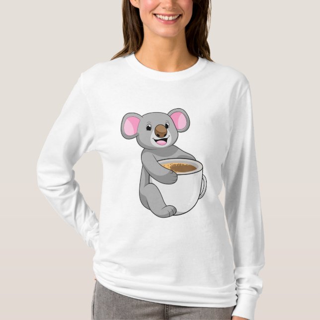 Camiseta Koala com Taça do Café (Frente)